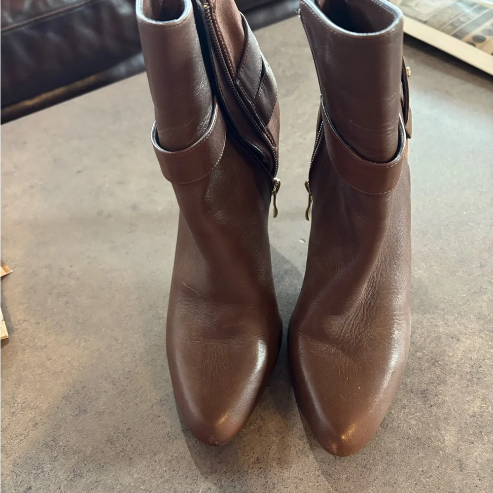 Brown Leather Ankle Boots